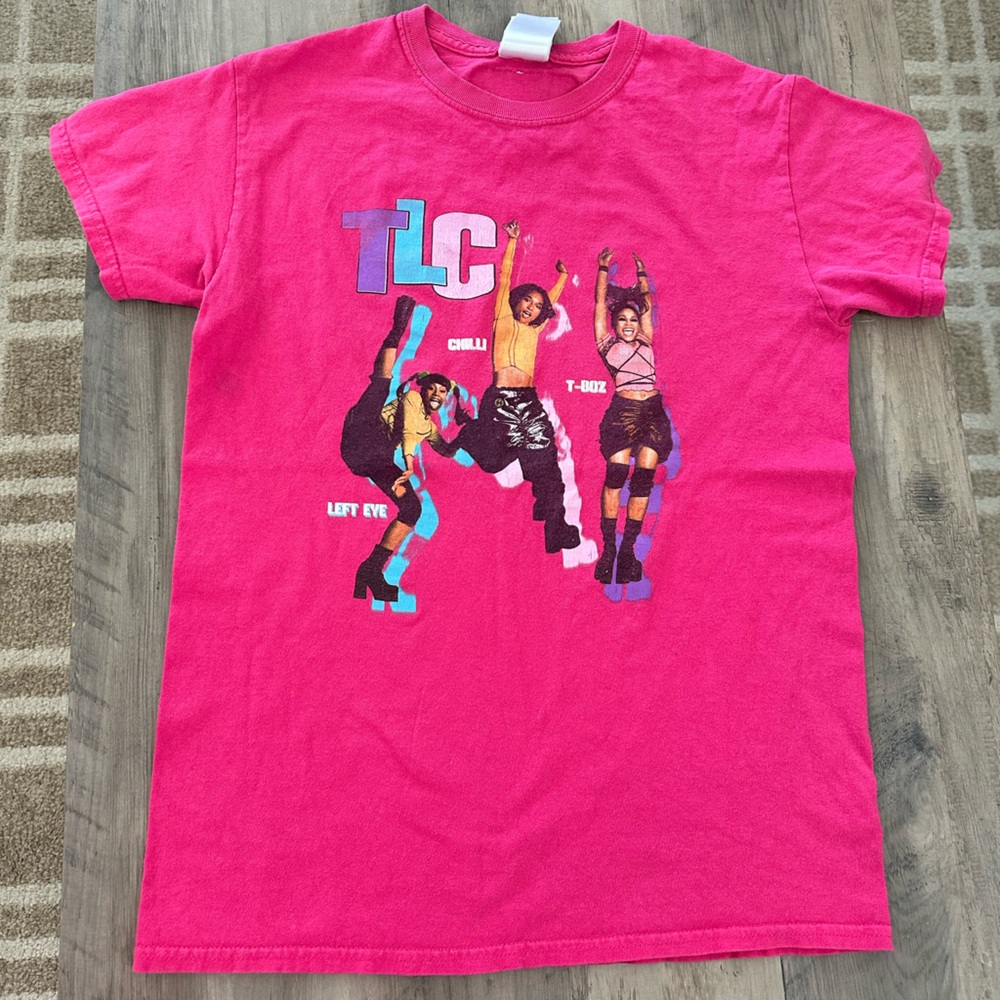 Vintage Y2K TLC Cross Colours Graphic Tee Small